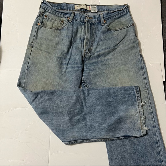 Levi's 505 regular fit worn-in vintage jeans 34x29 - Picture 8 of 8